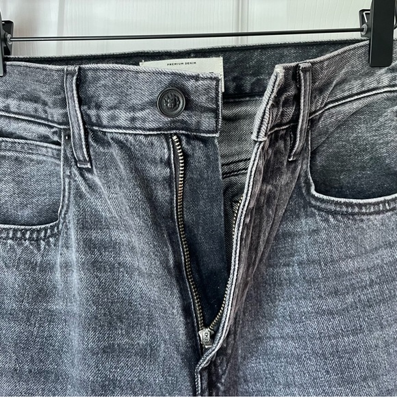 SLVRLAKE Virginia Slim Straight Distressed Grey Black Many Moons Denim Jeans 28 - Picture 11 of 11